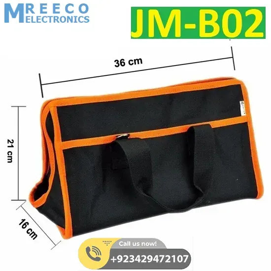 36*16*21CM JAKEMY JM-B02 Small Professional Tool Bag In Pakistan - Front View