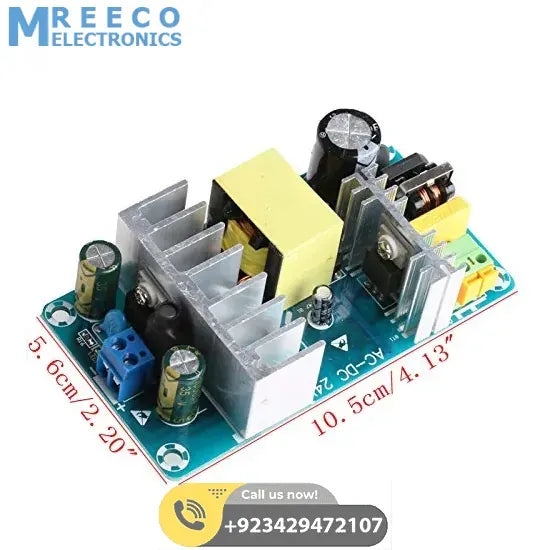 220VAC-24VDC Switching Power Supply Board - Side View