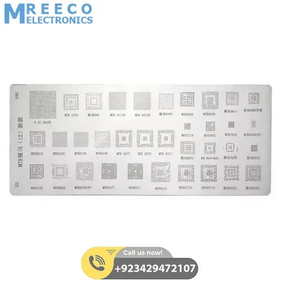 BGA stencil MTK A90 For Mobile IC - Back View
