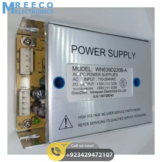 12V 3A 24V 0.5A 110-264VAC AC DC Switch Mode Power Supply - Back View