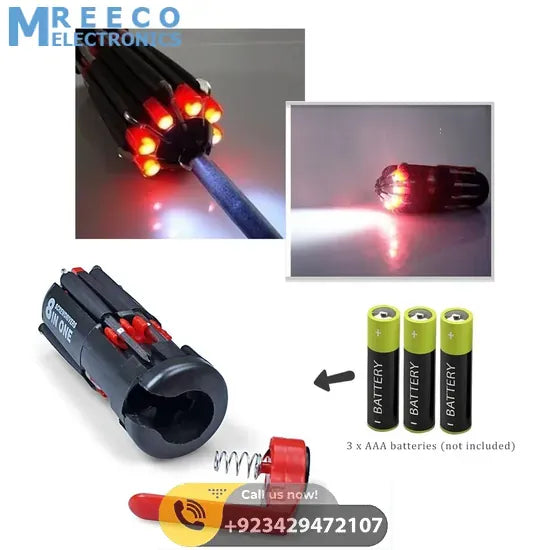 8 in 1 Multi-Screwdrivers with Flashlight - Back View