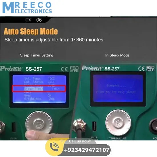SS-257 75W Soldering Station Intelligent BGA Temperature Controller By Proskit - Back View