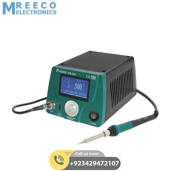 SS-257 75W Soldering Station Intelligent BGA Temperature Controller By Proskit - Angle View