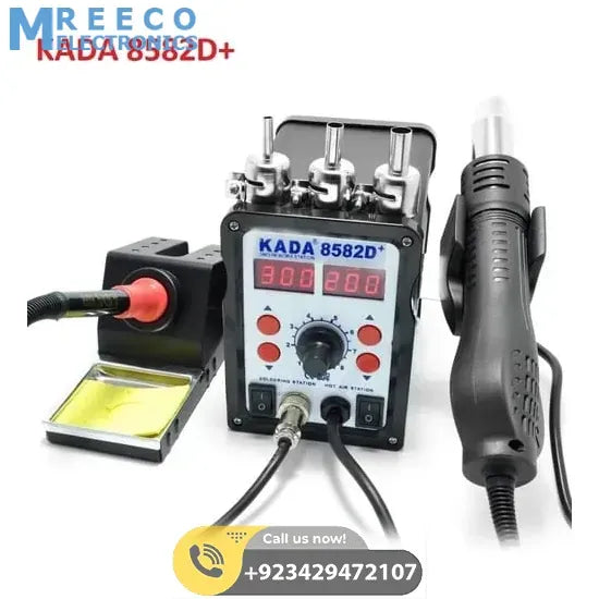 KADA 8582D+ Digital SMD Rework Station Heat Gun Hot Air Gun Welding Machine - Front View