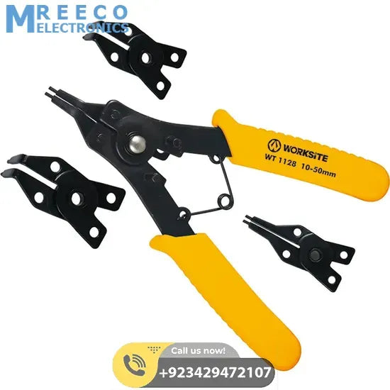 WT1128 Ring Pliers 4 In 1 Combination Snap Ring Plier Retaining Ring Plier - Front View