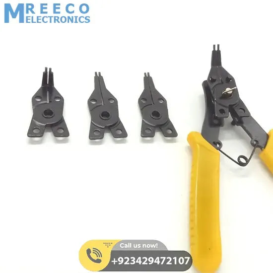 WT1128 Ring Pliers 4 In 1 Combination Snap Ring Plier Retaining Ring Plier - Side View