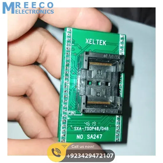 TSOP48 To DIP48 Pin Socket Adapter TSOP48 Test Socket For RT809F RT809H & for XELTEK - Front View