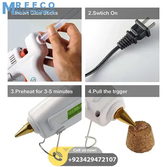 100W Hot Melt Glue Gun SD-A - Angle View