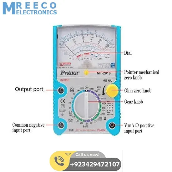 Proskit Analog Multimeter MT2018 - Top View