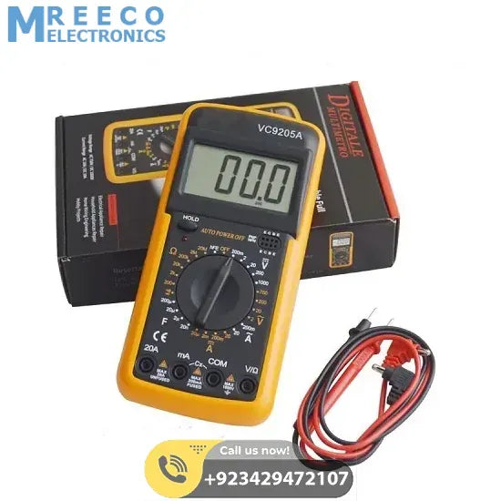 Volt Amp Resistor Ohm Transistor Tester Digital Multimeter 9205b - Top View