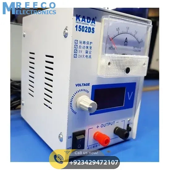 KADA 1502DS Adjustable Digital Power Supply 12V 2A DC Regulator Supply For Mobile Repairing - Back View