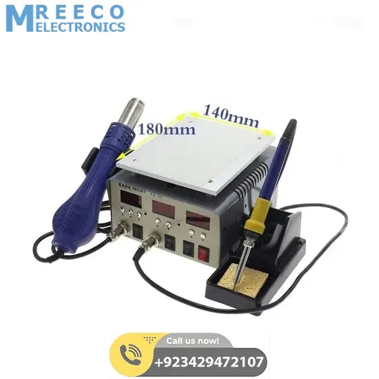 KADA9803D+ KADA 9803D+ Digital 3 in 1 Touch LCD Glass Screen Separator Hot Air Soldering Iron SMD Rework Station - Back View