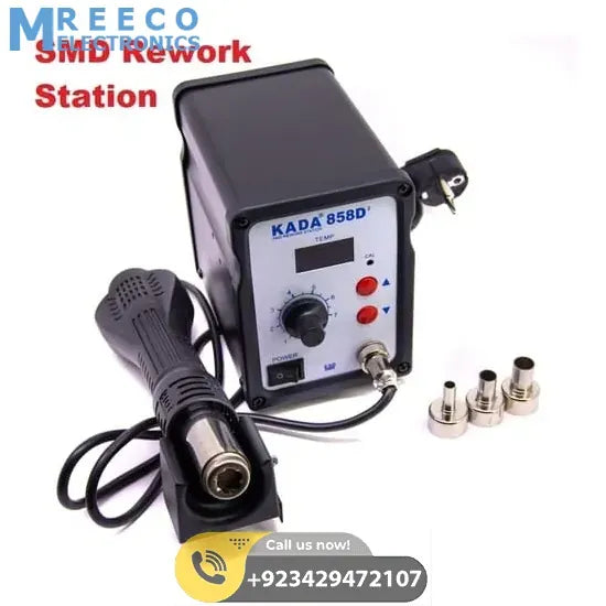 KADA 858D2 Hot Air Heat Gun SMD Rework Station - Front View