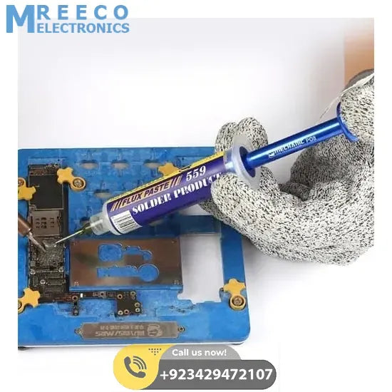 MECHANIC P08 Aluminum Alloy Needle Tube Piston Solder Paste Flux Welding Oil Booster Pusher - Back View