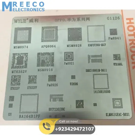 BGA Stencil G1126 For Samsung and OPPO - Front View
