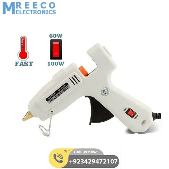 60W 100W Dual Temp Power Hot Melt Glue Gun - Front View