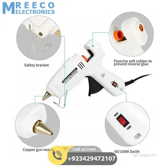 60W 100W Dual Temp Power Hot Melt Glue Gun - Top View