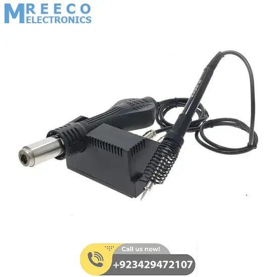 KADA Digital SMD Rework Station 8892D 2 in 1 Hot Air Gun And Soldering Iron Welding Station With Nozzle - Side View