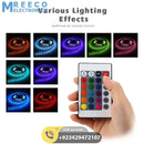 RGB LED Strip With Remote And Power Supply White Background 12v 5Meter 24 Key Remote - Back View