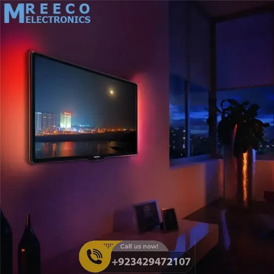 RGB LED Strip With Remote And Power Supply White Background 12v 5Meter 24 Key Remote - Bottom View