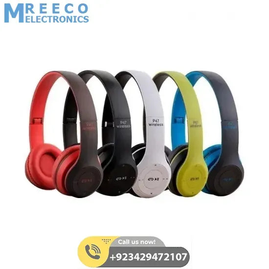 P47 Wireless Bluetooth Headphone - Front View
