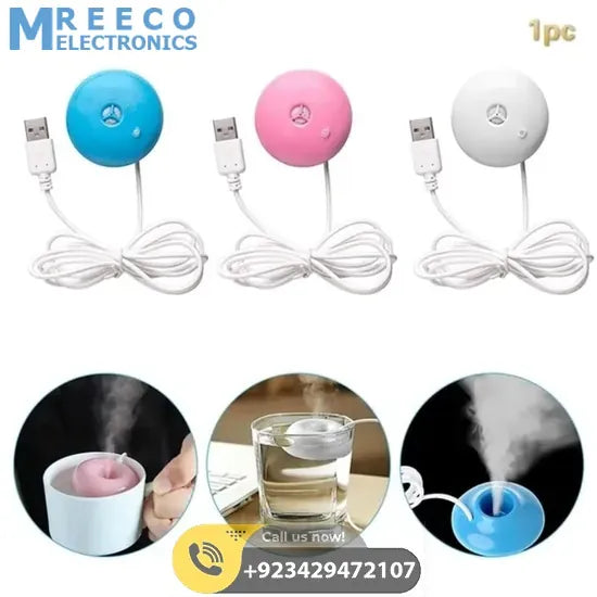 Donuts Shape Mini USB Humidifier Mist Maker Air Diffuser - Side View