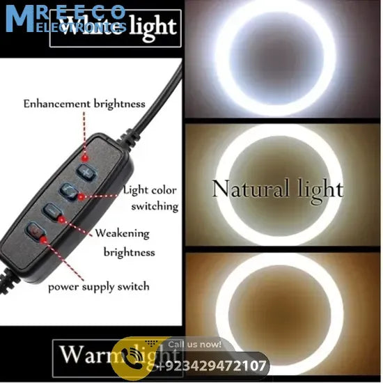 10 inch 26cm Selfie LED Ring Light For TikTok Tik Tok Without Stand - Angle View