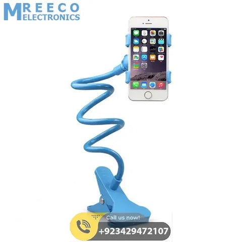 Universal Cell Phone Holder Lazy Phone GosseNeck Holder Clip Bracket Flexible Long Mobile Stand In Pakistan - Front View