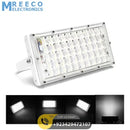 50W 50 LED White Shell Flood Light - Front View