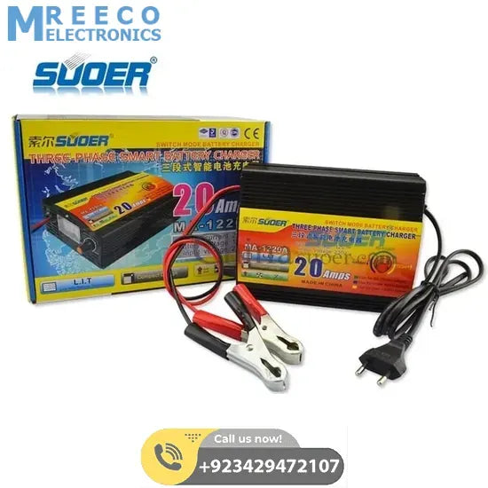 20A 12V Battery Charger MA-1220 DELL - Side View