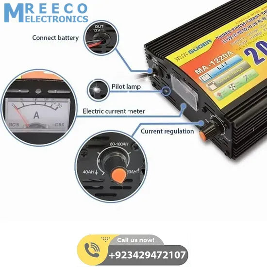 20A 12V Battery Charger MA-1220 DELL - Top View