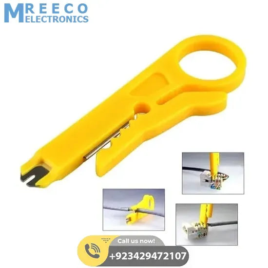 Portable Mini Wire Stripper Flat Nose Cable Cutter - Side View
