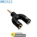 3.5mm Audio Jack to Headphone Microphone Splitter Converter Adaptor - Front View