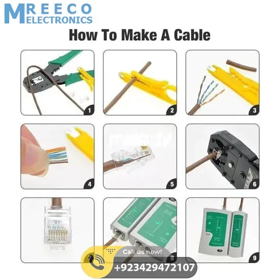 Network Cable Tester Master BS 468 RJ45 RJ11 - Side View