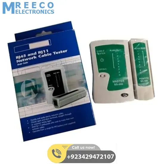 Network Cable Tester Master BS 468 RJ45 RJ11 - Bottom View