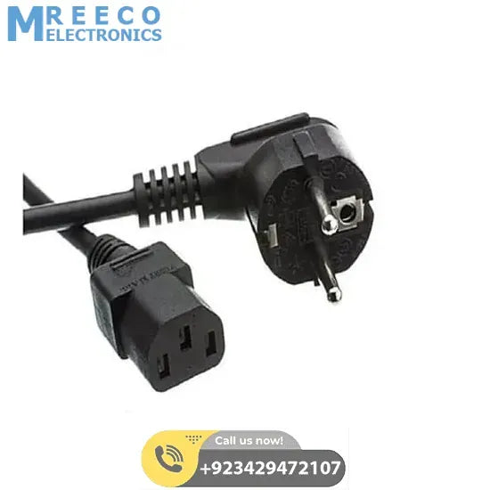Standard Computer Power Cable Cord For PC Desktop - Front View
