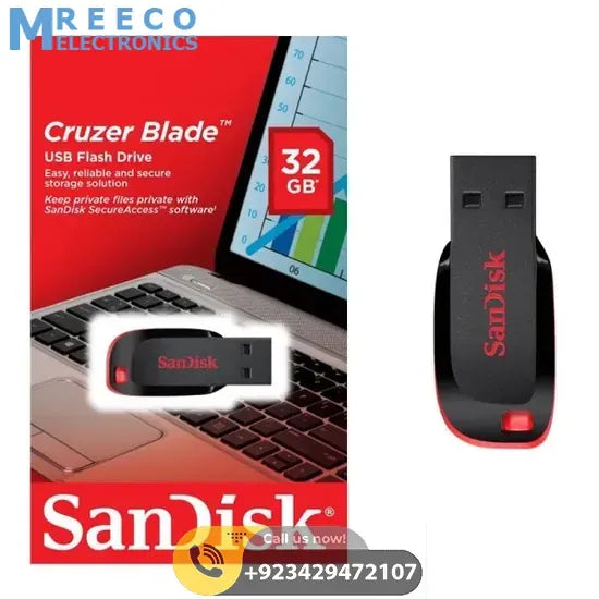 SanDisk Cruzer Blade 32GB USB 2.0 Flash Drive in Pakistan - Front View