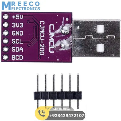 CJMCU-200 FT200XD USB To I2C Module Full Speed USB To I2C Bridge - Side View