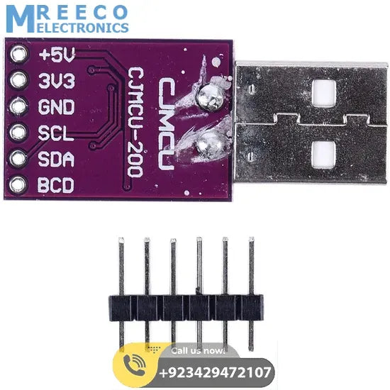 CJMCU-200 FT200XD USB To I2C Module Full Speed USB To I2C Bridge - Side View