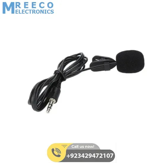 Mic Microphone 3.5mm For DSLR Other Equipment YouTube Black - Front View