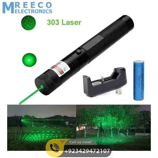 Handheld Focusable Green Laser Pen ZH 303 Rechargeable 1000mw High Beam Green Laser Hunting Pointer - Front View