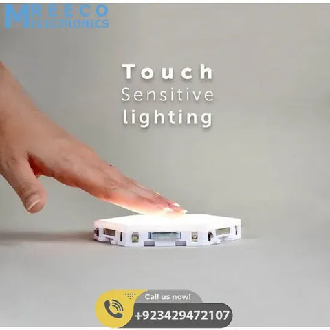 White Color Touch Light Wall Mount Magnetic Modular ( 1 Piece price ) - Front View