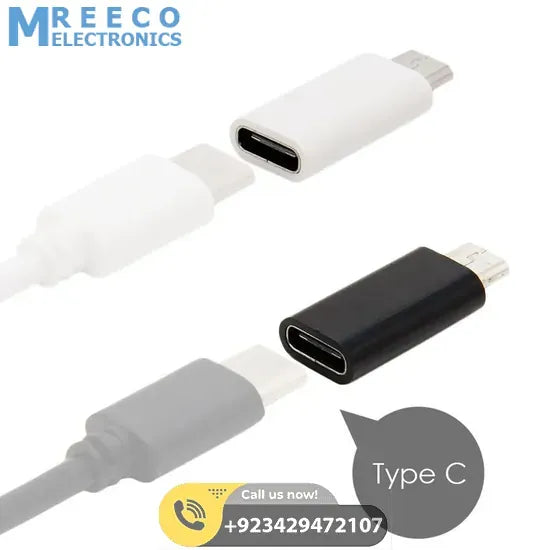 Micro USB to Type C Adapter - Back View