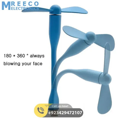 Portable Mini USB Fan - Side View