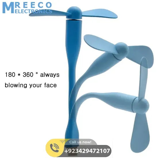 Portable Mini USB Fan - Side View