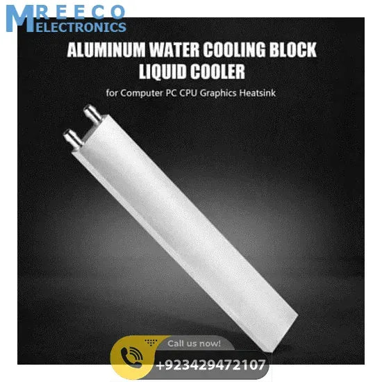Aluminium Water Cooling Block 40mm X 200mm For Liquid Water Cooler Heat Sink system - Side View