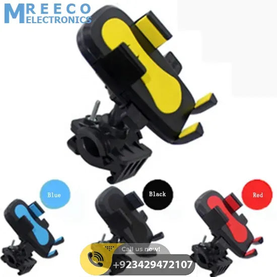 Mobile Phone Holder Stand Mount Bicycle Motorcycle Universal 360 Rotation Bike Phone Support - Side View