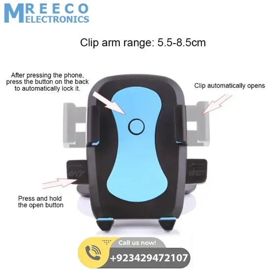 Mobile Phone Holder Stand Mount Bicycle Motorcycle Universal 360 Rotation Bike Phone Support - Back View