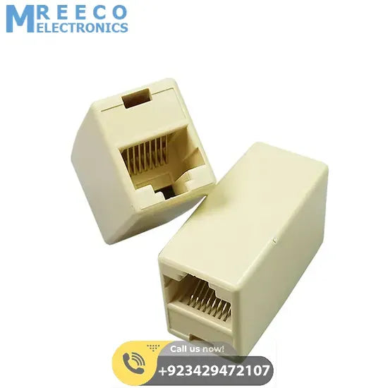 DELL RJ45 Female to Female Network LAN Connector Adapter Coupler Extender RJ45 Ethernet Cable Join Extension Converter Coupler in pakistan - Side View