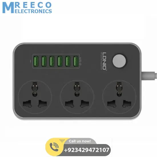Extension Lead With 6 USB Mobile Charging Port SC3604 - Top View